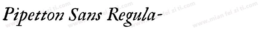 Pipetton Sans Regula字体转换